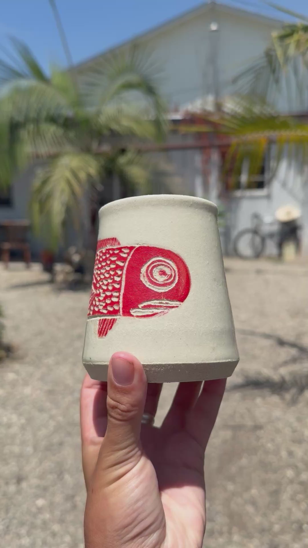 Red fish cup-10oz