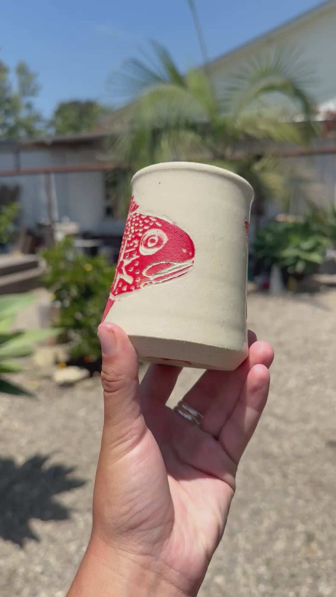 Red fish star cup-10oz